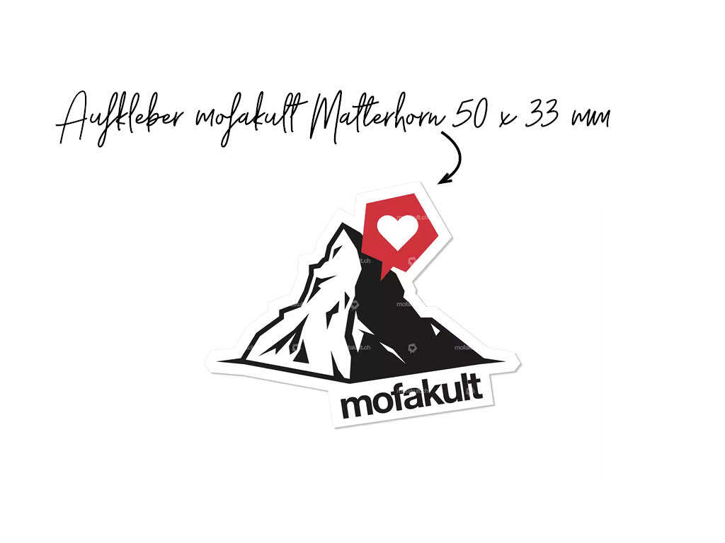 Aufkleber «mofakult Matterhorn» 50 x 33 mm Aufkleber «mofakult Matterhorn» 50 x 33 mm