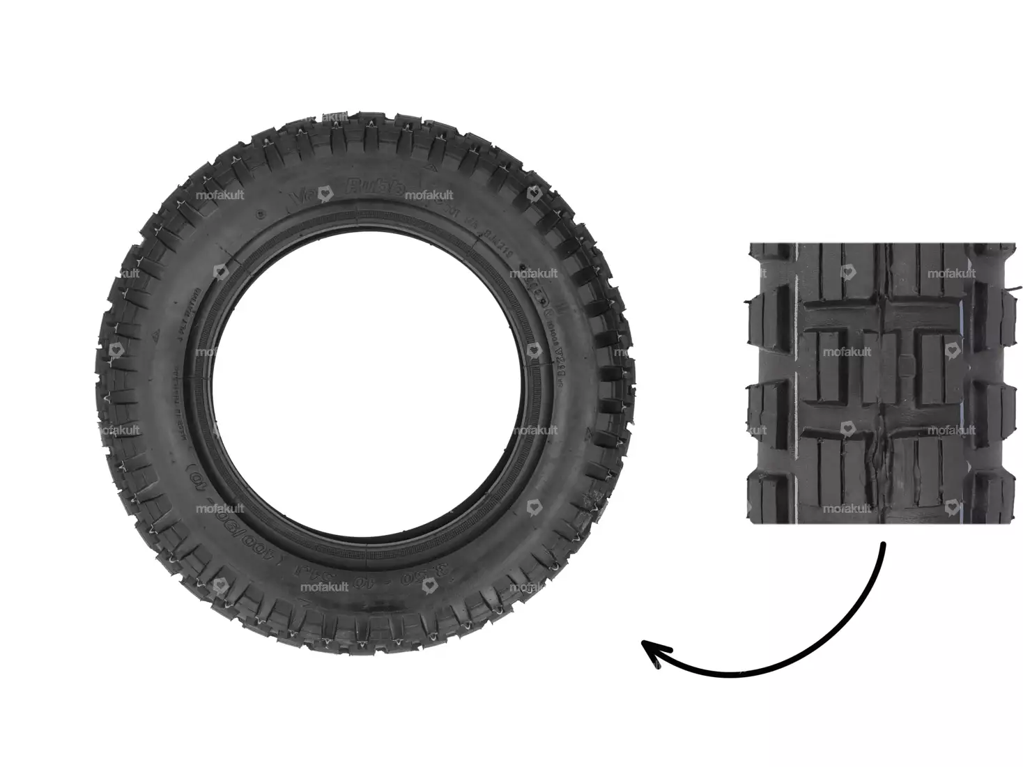 Reifen Schlauch 15 Zoll VeeRubber VRM054 Reifen 3.50-10 Für
