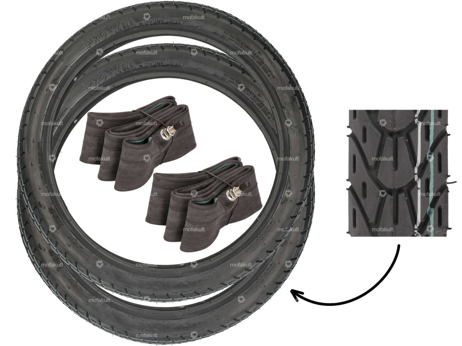 Kit de pneus VeeRubber 2.25 x 17" VRM126 (V126) Allround Carousel Image 1