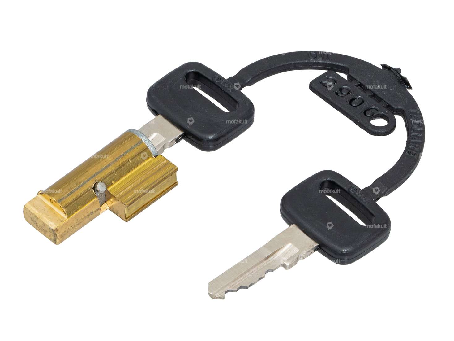 ZADI steering lock 6 mm plastic key | Piaggio Ciao, SI, Bravo, Boxer Carousel Image 1