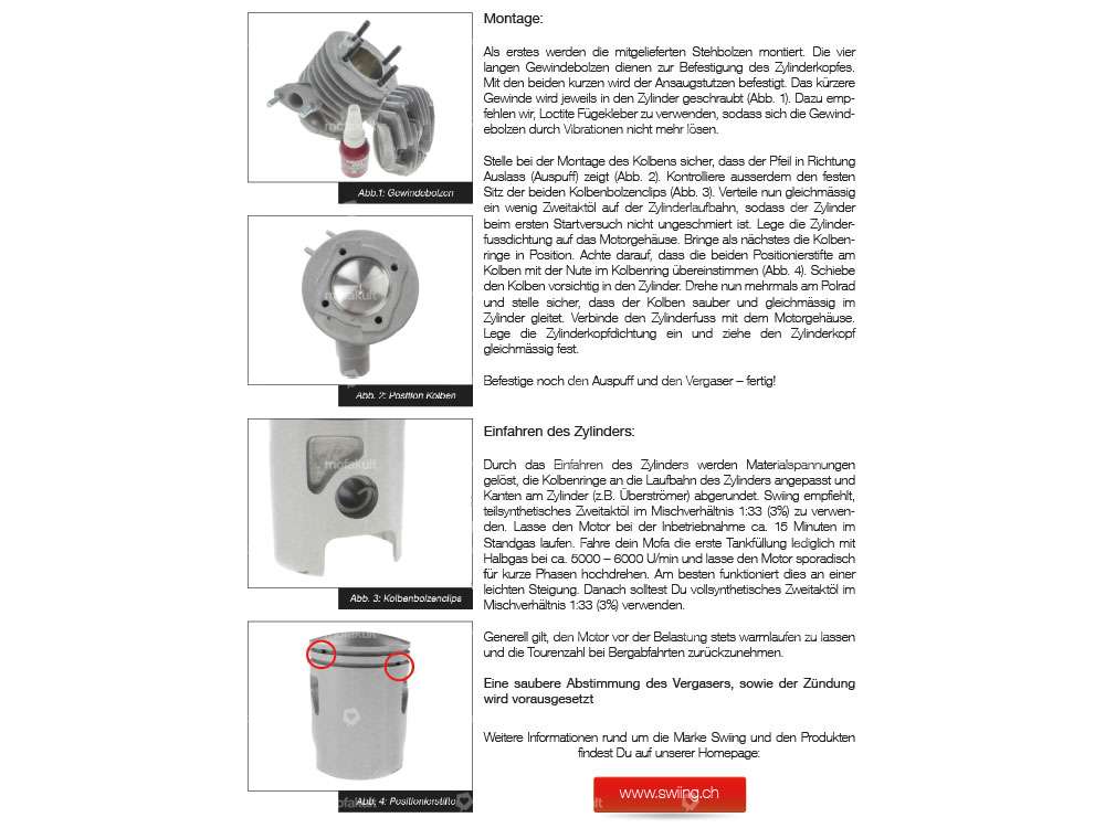 swiing® ingenious Vérin de tuning 40 mm | Sachs 503 Carousel Image 5