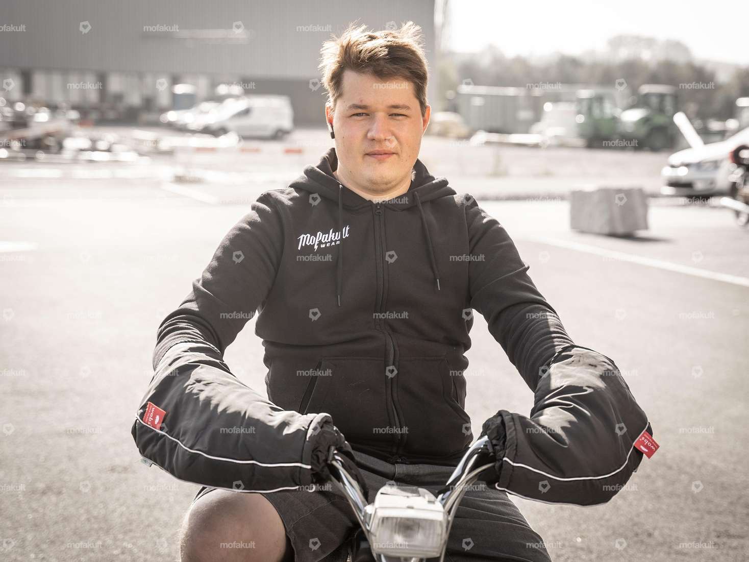 wobs protège-mains doublé long noir Carousel Image 4