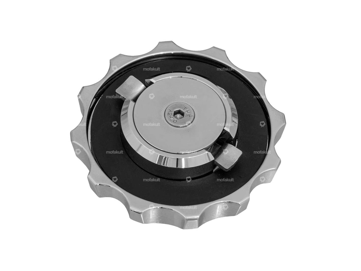 66HEROES Bouchon de réservoir "Iron Cross" baïonnette 30 mm chrome Carousel Image 2