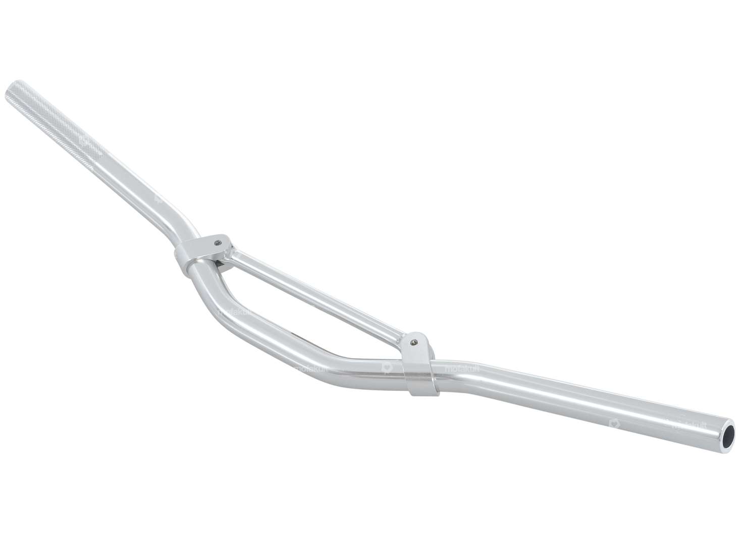 66HEROES Guidon de course Plaque de fourche 7 cm Alu argent Carousel Image 2