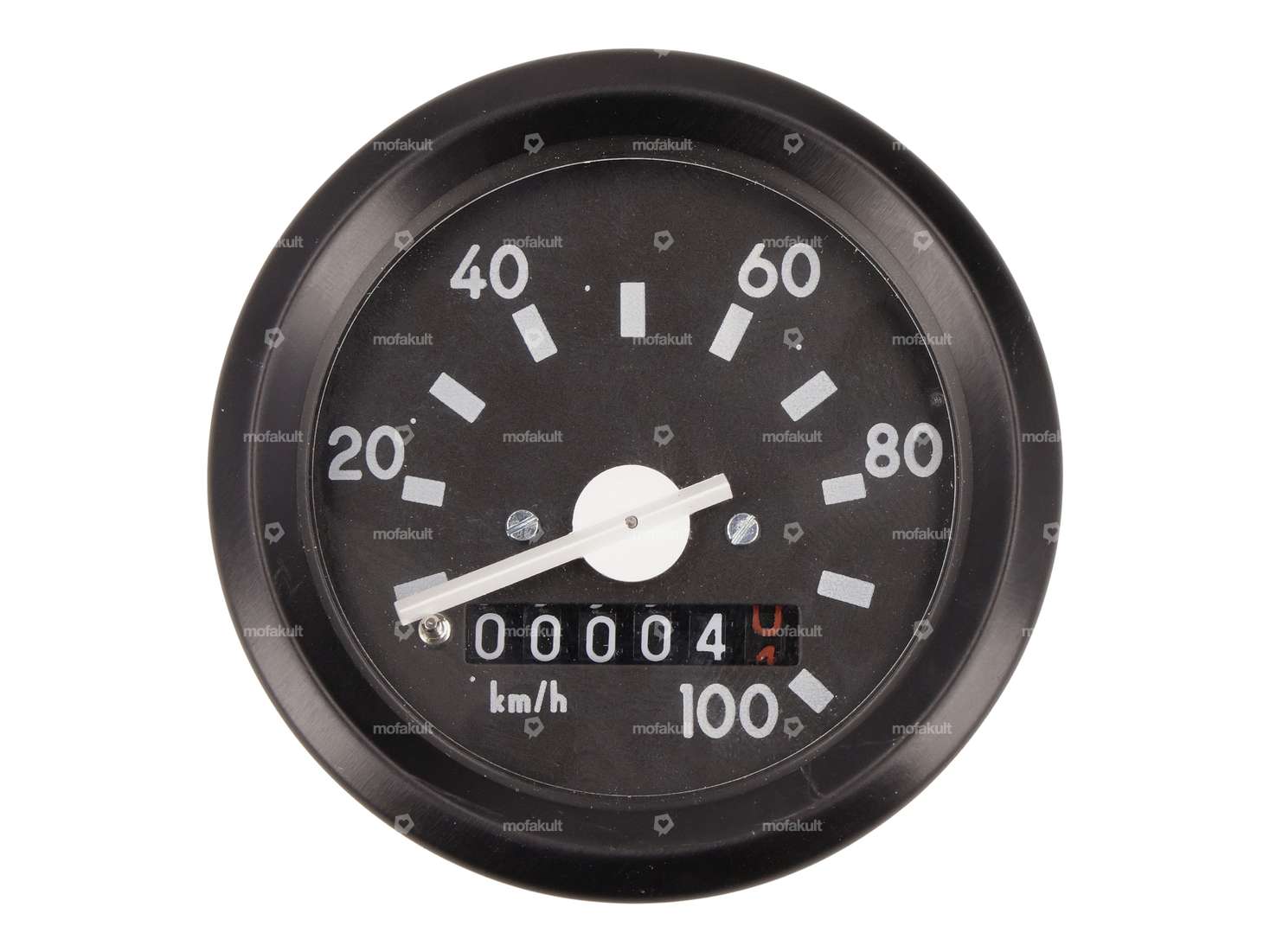 Speedometer 100 km/h Ø 60 mm (black dial) illuminated Carousel Image 3