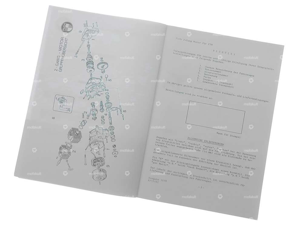 Catalogue de pièces détachées | Moteur Puch 2 vitesses Z50 (KTM) Carousel Image 3