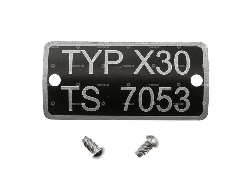 swiing® revival Plaque signalétique TYP X30 TS 7053 | Puch Velux Carousel Image 1
