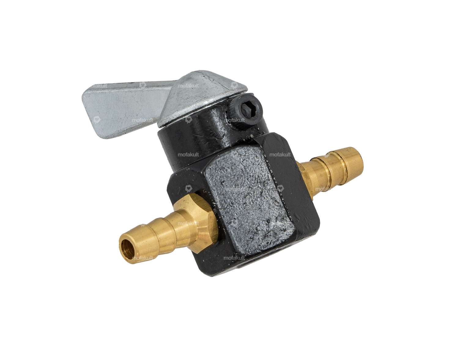 Robinet d'essence droit Pièce intermédiaire noire Carousel Image 2