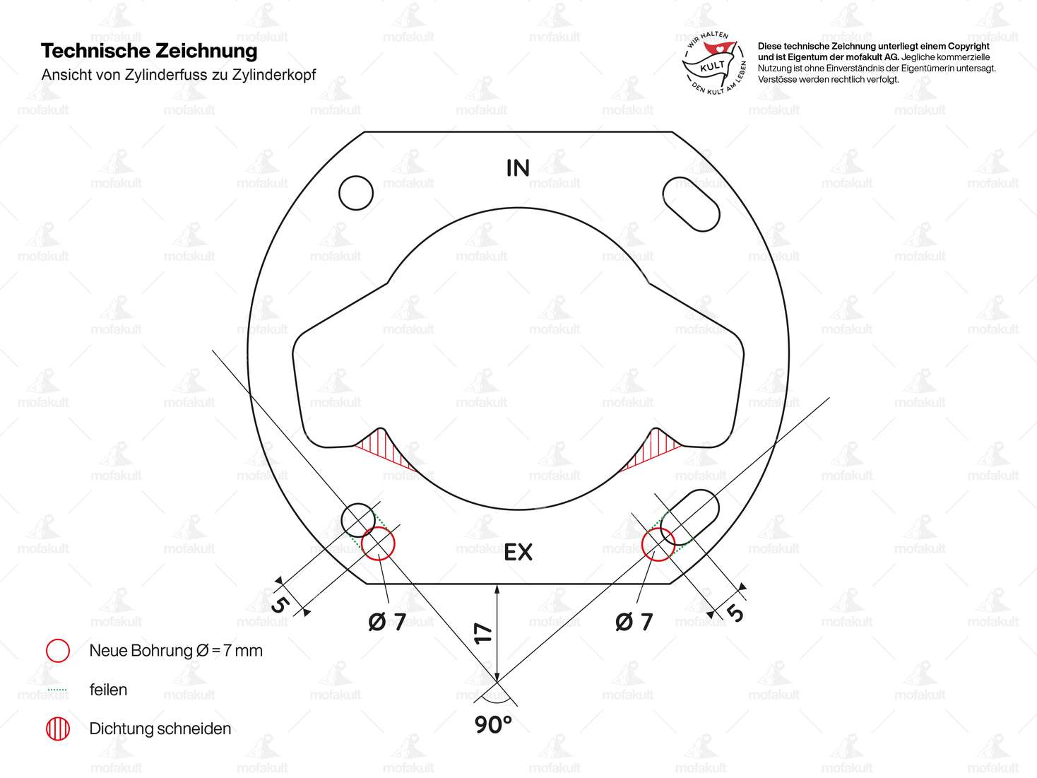 Kit de cylindres Airsal 43.5 mm, pièces de montage incluses | Sachs 504, 505, 535, 508 Carousel Image 8