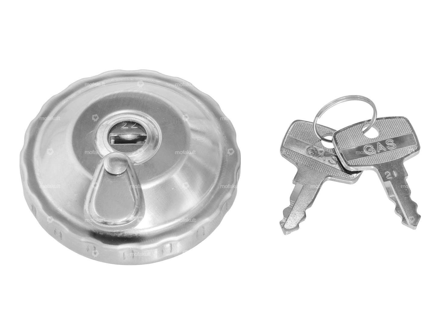 Bouchon de réservoir 30 mm baïonnette verrouillable chrome Carousel Image 1