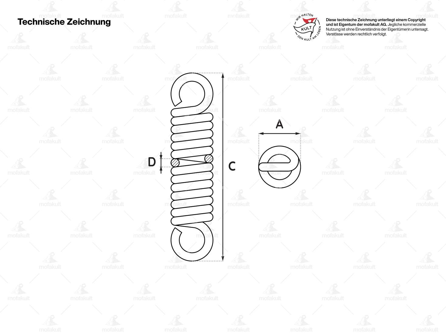 Ressort Ø 2/12 x 92 mm Carousel Image 2