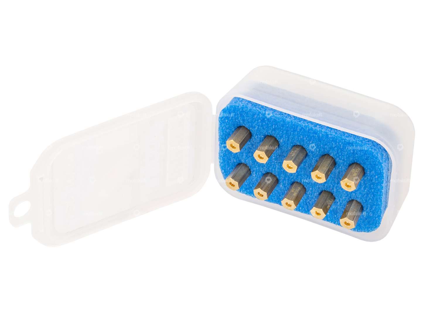 Polini set de gicleurs (101 - 119) gicleurs principaux version longue CP, Keihin, Koso, PWK Carousel Image 1