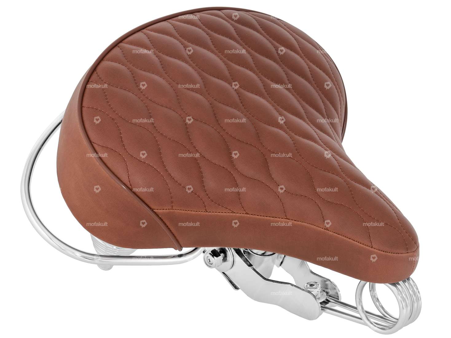 Selle Diamond à ressorts en tonneau marron Carousel Image 2