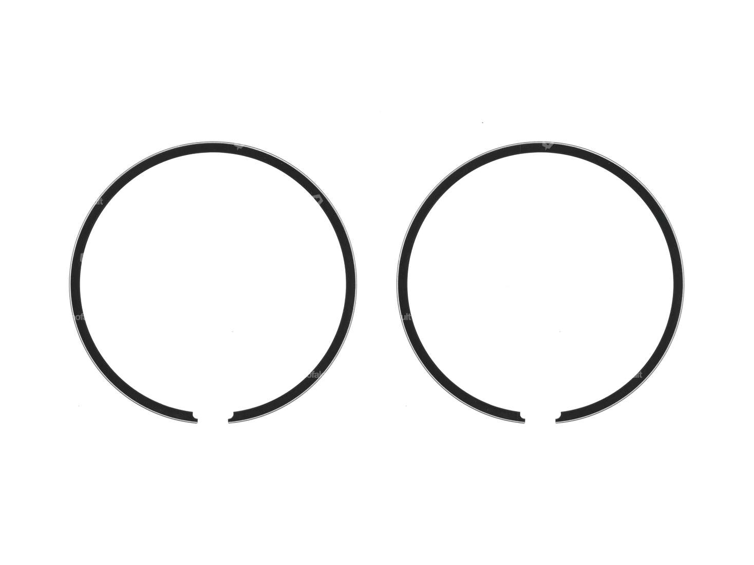 Segments de piston Airsal 43.5 mm (paire) | Sachs 504, 505, 535 Carousel Image 1