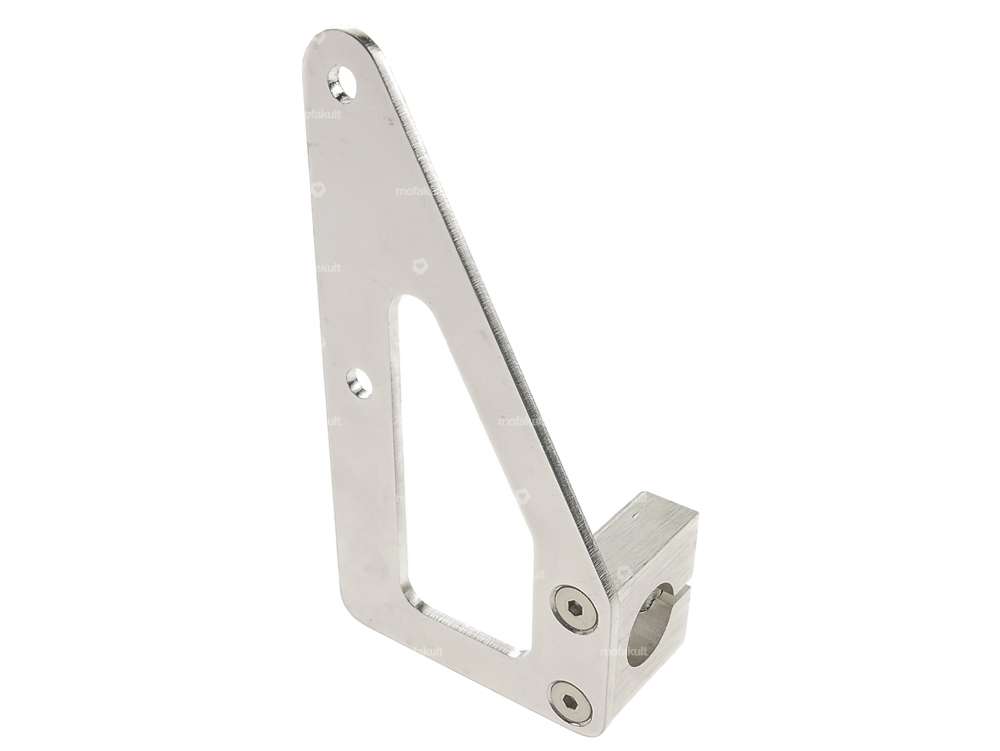 66HEROES Support de plaque d'immatriculation latéral gauche (version CH) Inox Carousel Image 1