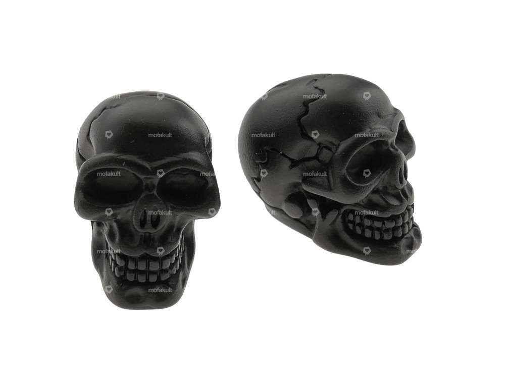Bouchons de valve Skull Custom noir Carousel Image 1