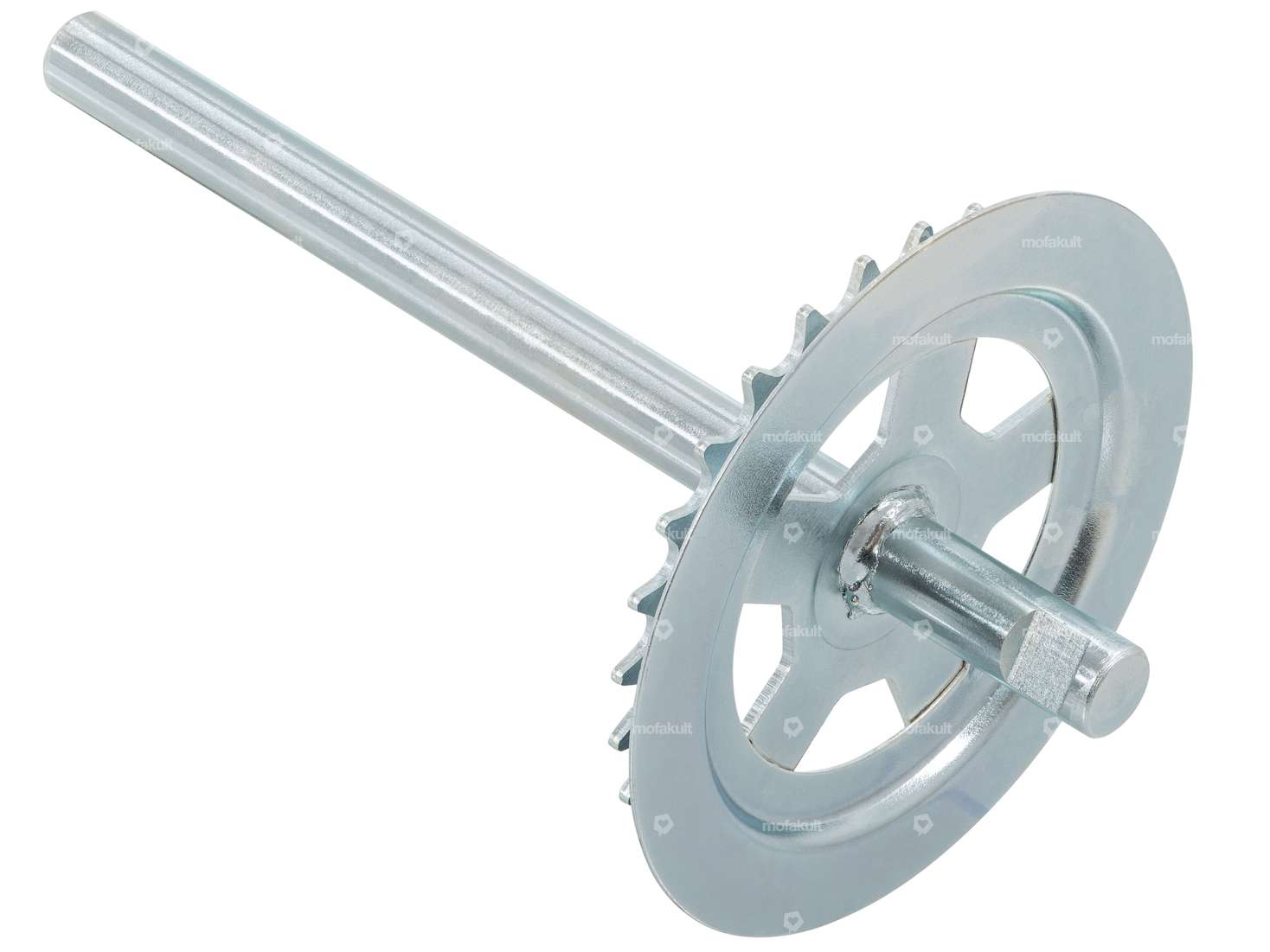 Pédalier 28 dents avec rainure de clavette, galvanisé (qualité B) | Piaggio Ciao Carousel Image 1