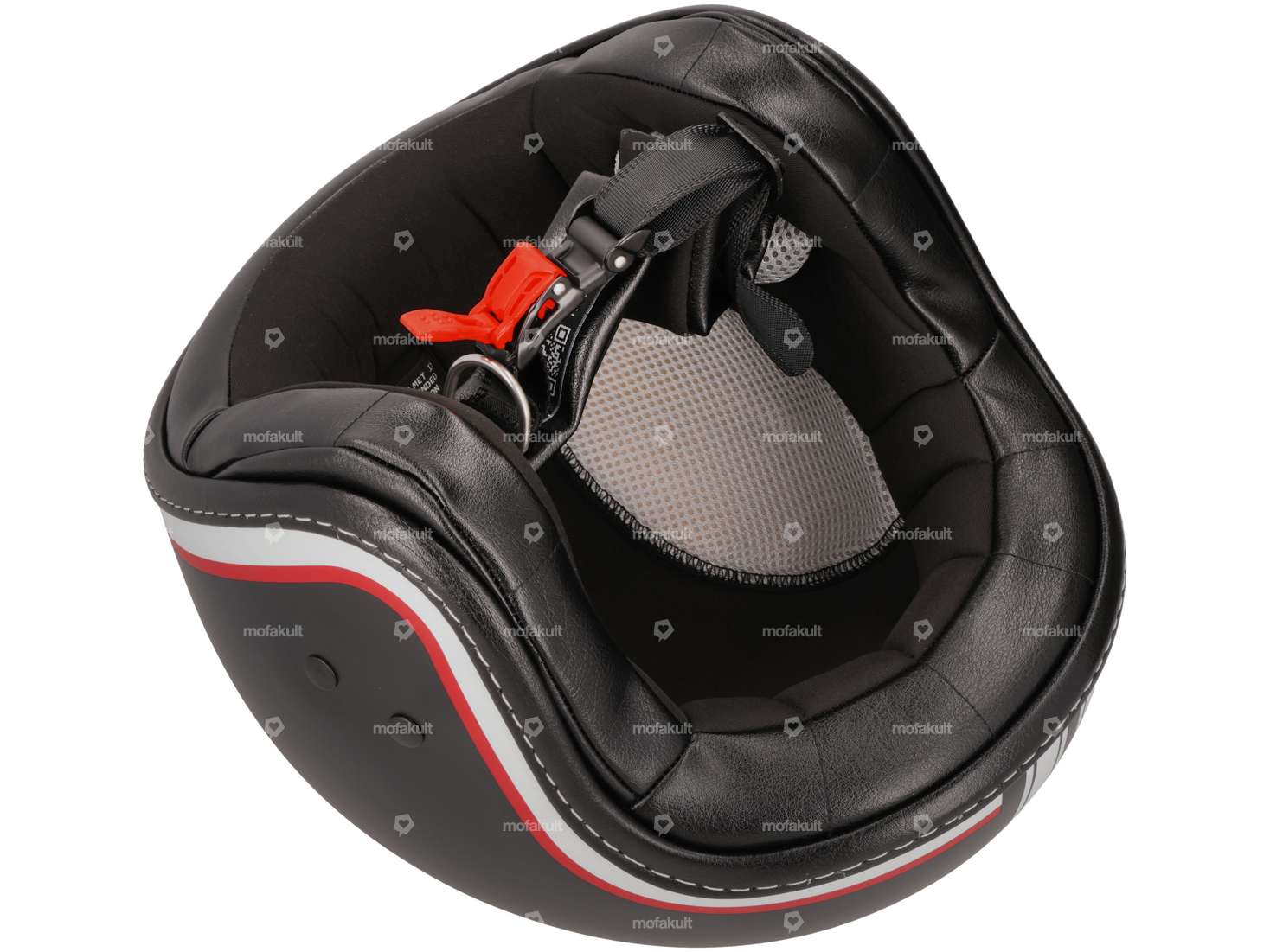 Mofakultwear casque jet "barbu Bernhard" noir (XS / S) Carousel Image 4