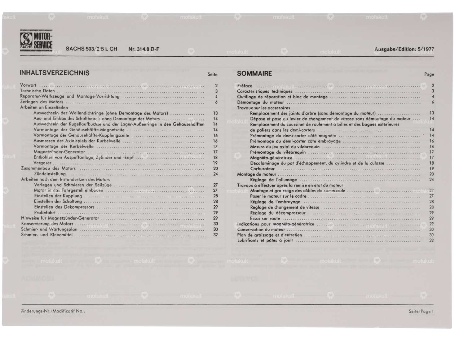 Manuel de réparation 314.8 D-F | Sachs 503/2 B L CH Carousel Image 2
