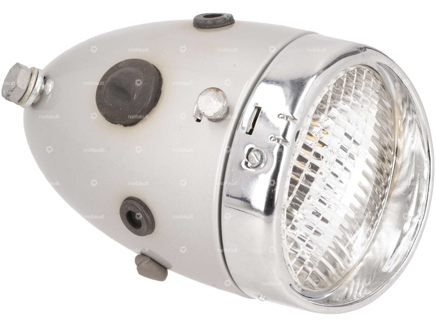 Union Eierlampe Ø 92 mm avec interrupteur (fixation centrale) argent NOS Carousel Image 2