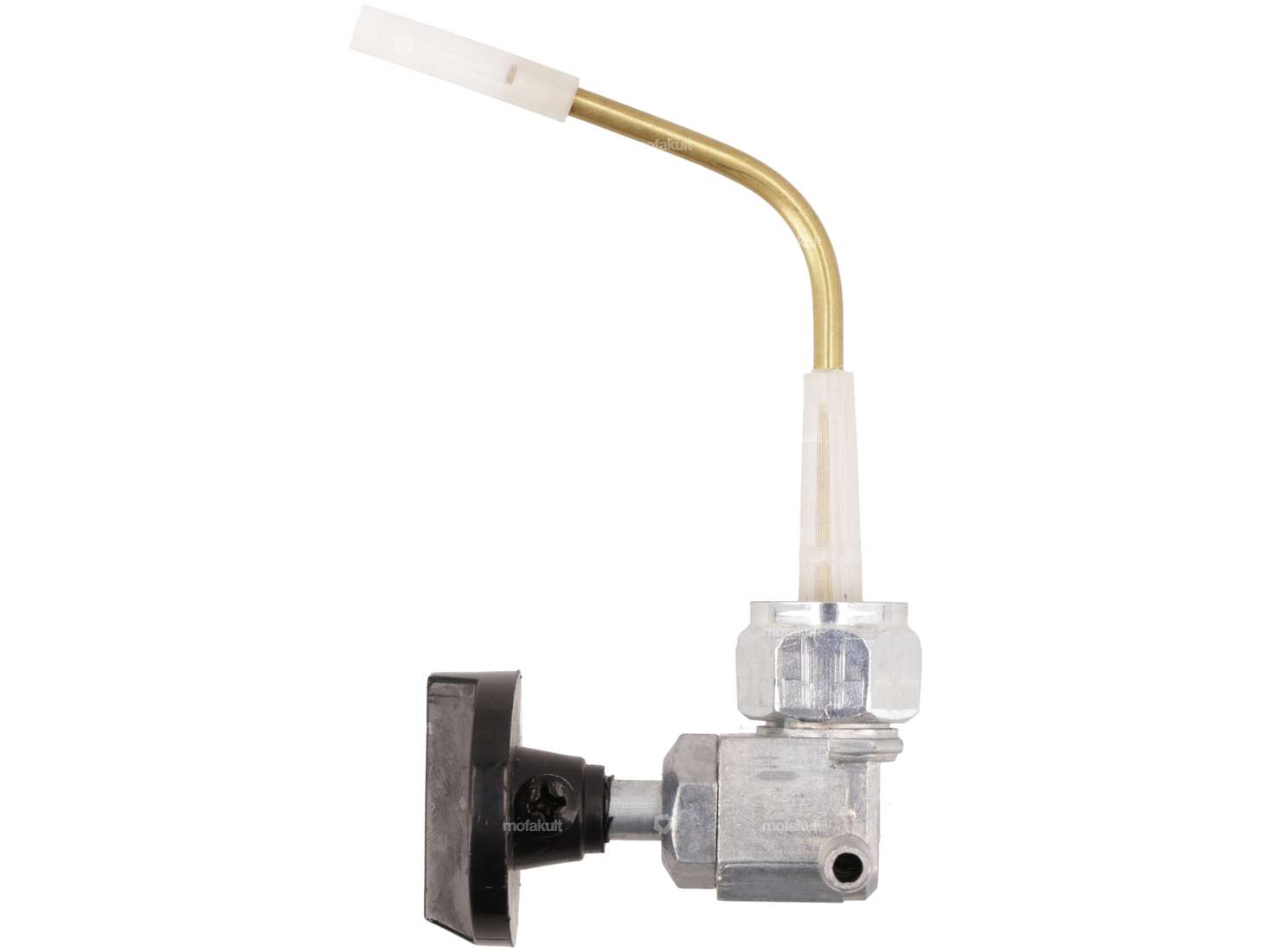 Robinet d'essence vertical M16x1 (avec écrou-raccord) sortant à droite | KTM Hobby III, GP40, Foxi Carousel Image 1