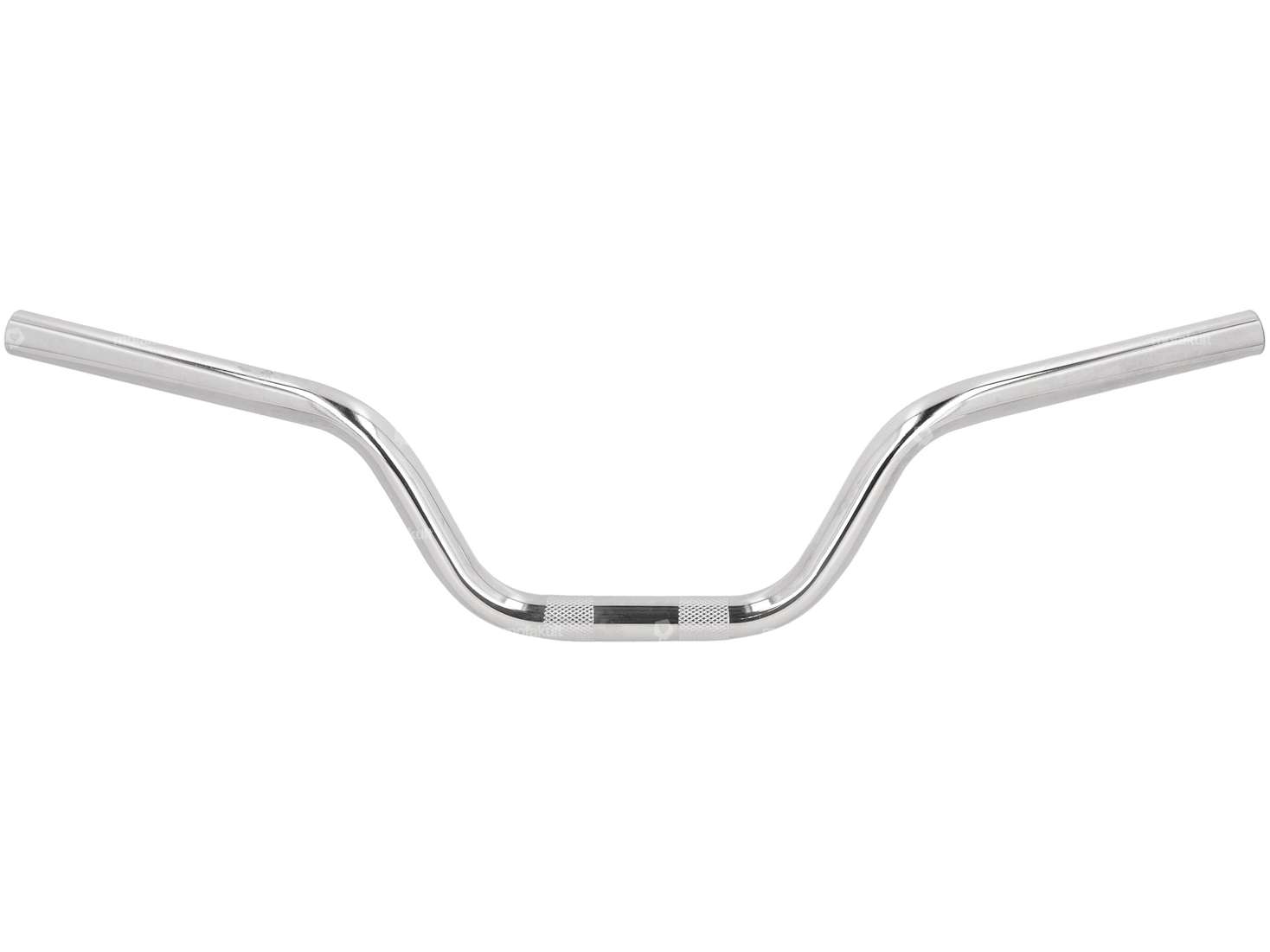 Handlebar fork plate 13 cm curved chrome Carousel Image 1