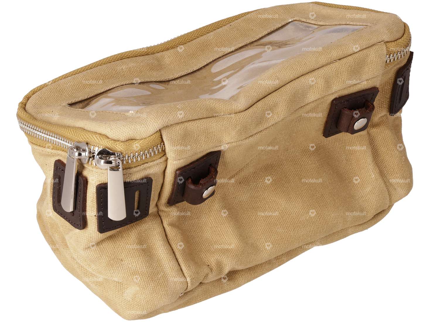 mk-Merch Sacoche de guidon "vintage" brune Carousel Image 2