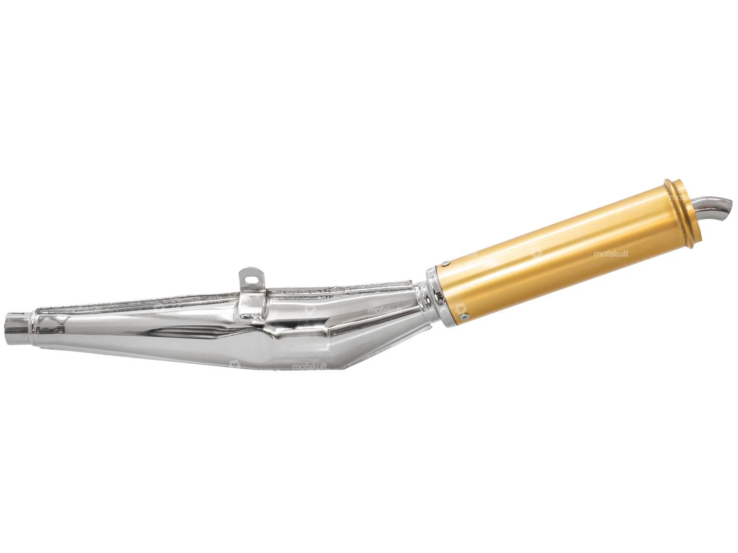 Silencieux Biturbo 28 mm chrome / or Carousel Image 1