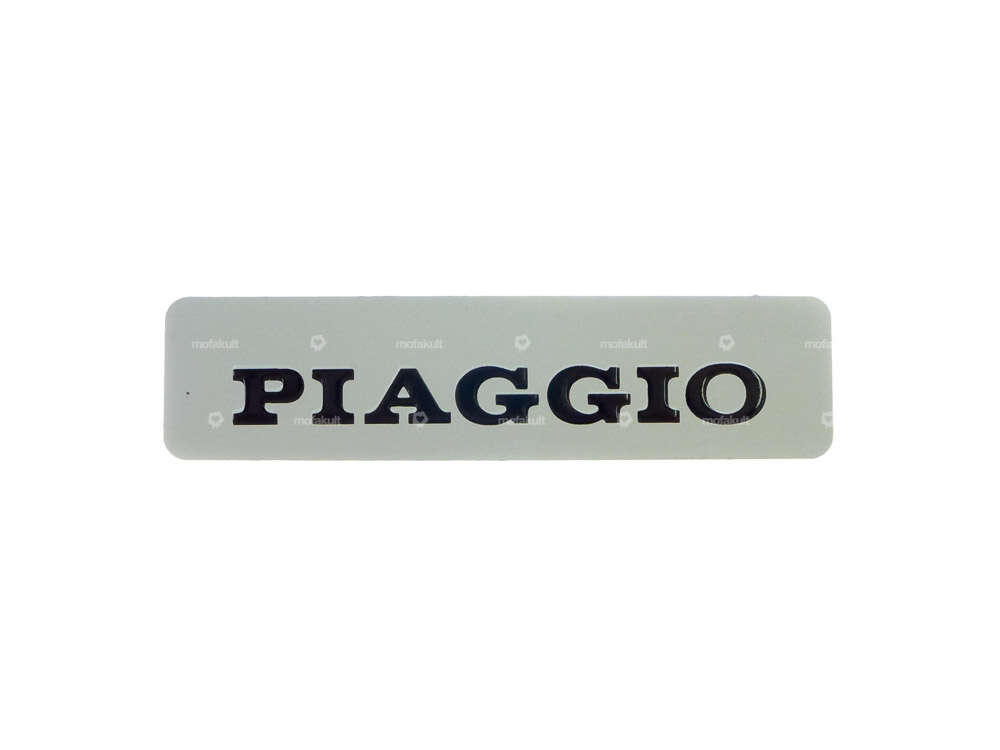 Autocollant réservoir "PIAGGIO" aluminium 115 x 27 mm | Piaggio Ciao, SI, Bravo Carousel Image 1