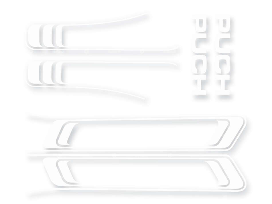 Kit d'autocollants réservoir & cadre blanc Folienplot | Puch Maxi S Carousel Image 1