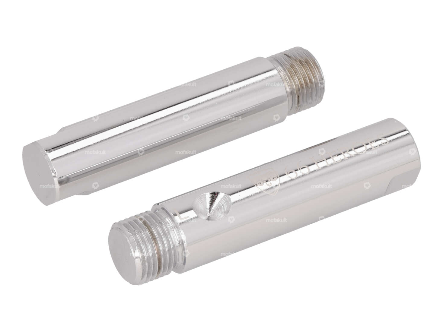 66HEROES Jeu de boulons longs bras de pédales chrome Carousel Image 1