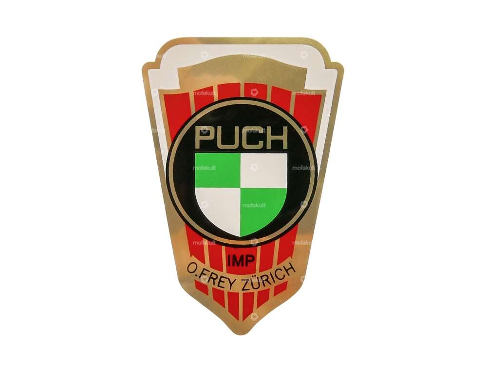 Autocollant IMP O.Frey Zürich Armoiries Puch Tube de direction Carousel Image 1