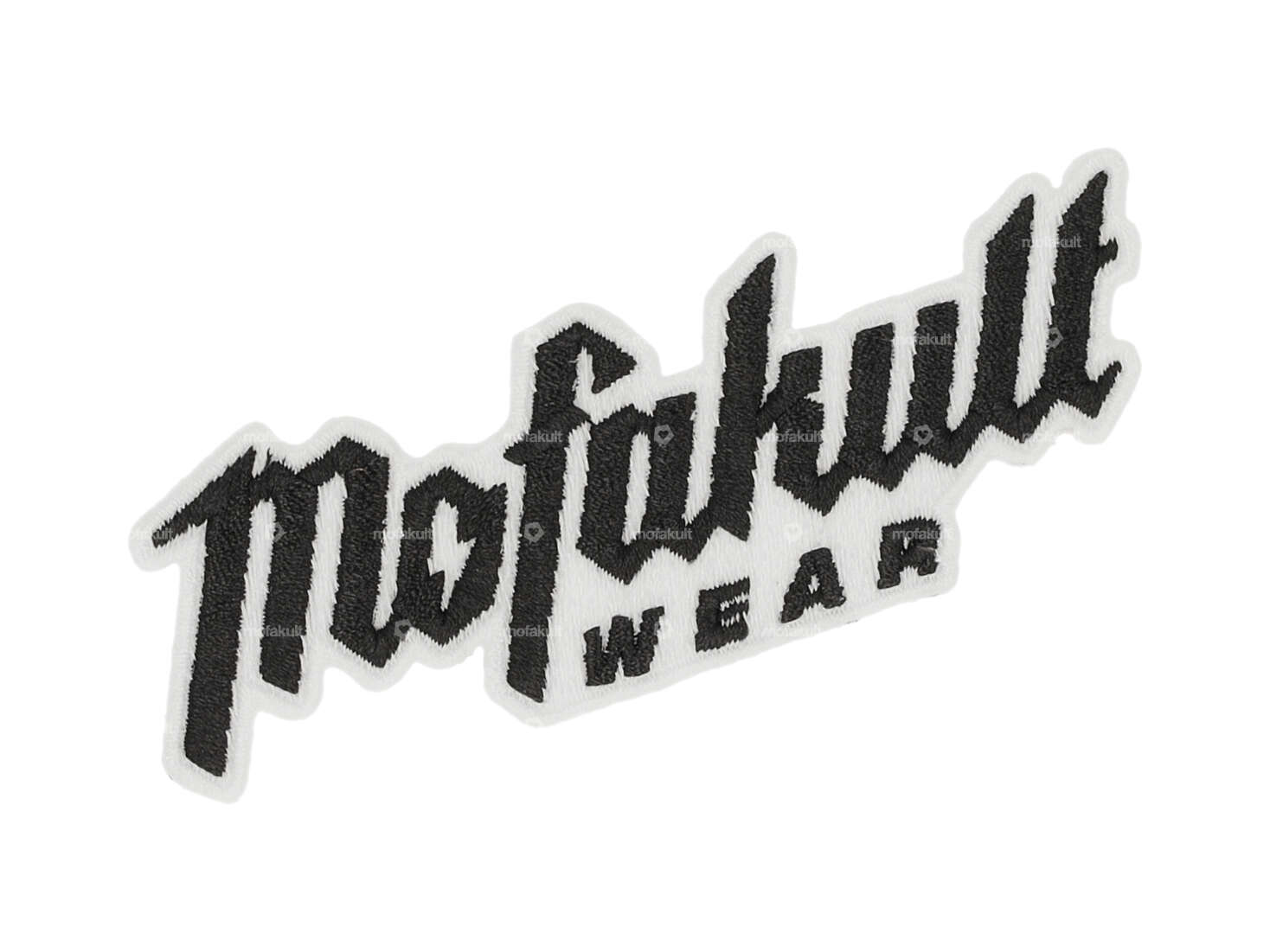 mk-Merch Ecusson "Mofakultwear" noir / blanc 95 x 35 mm Carousel Image 1