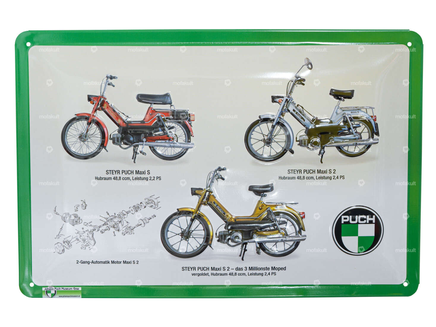 Nostalgic Art Plaque en tôle "Puch Maxi S" vert 30 x 20 cm Carousel Image 1