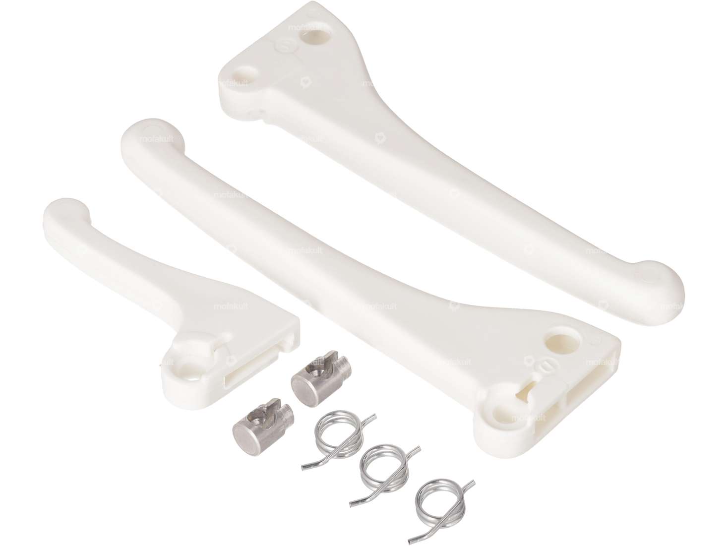 Domino levier de frein / set de levier déco plastique blanc | Piaggio Ciao PX, SI, Bravo 2 / Garelli Carousel Image 2