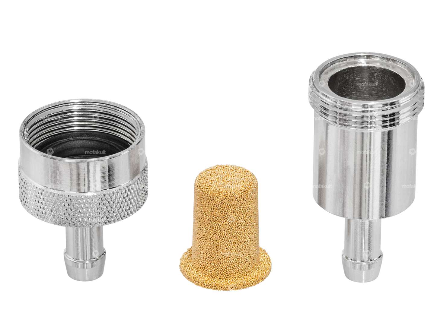 GPO Raccord filtre à essence 8 mm aluminium argent (démontable) Carousel Image 2