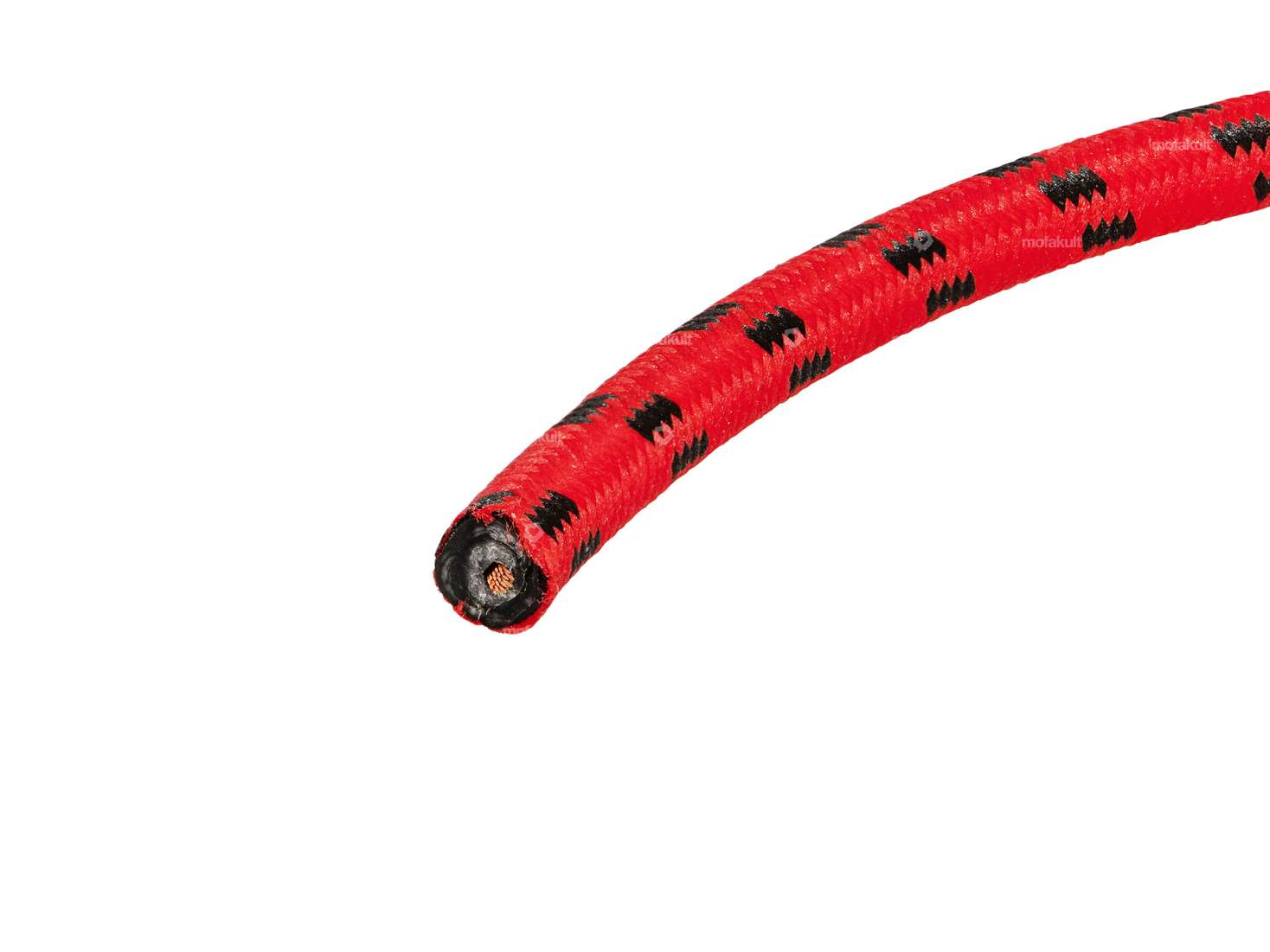 Ignition cable Ø 7 x 500 mm textile red / black Carousel Image 2
