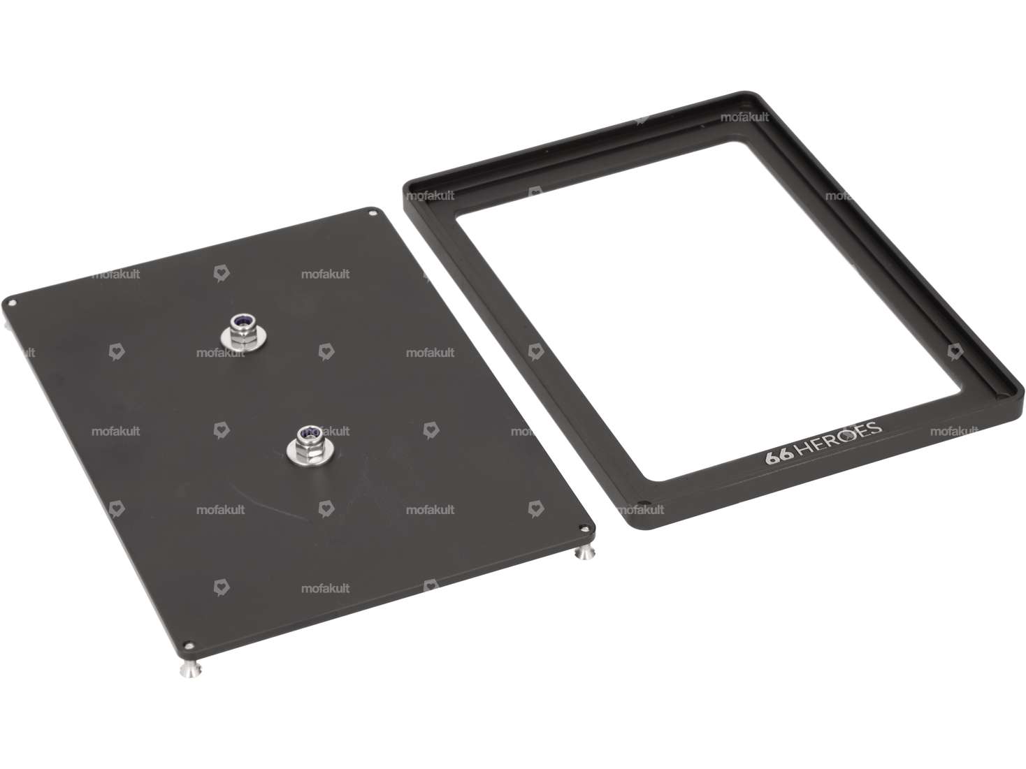 66HEROES Cadre de numérotation Custom "Piaggio" noir (version CH) Carousel Image 3