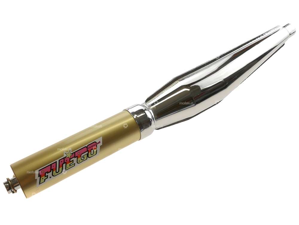 Jamarcol Fuego pot d'échappement 28 mm chrome / or Carousel Image 1