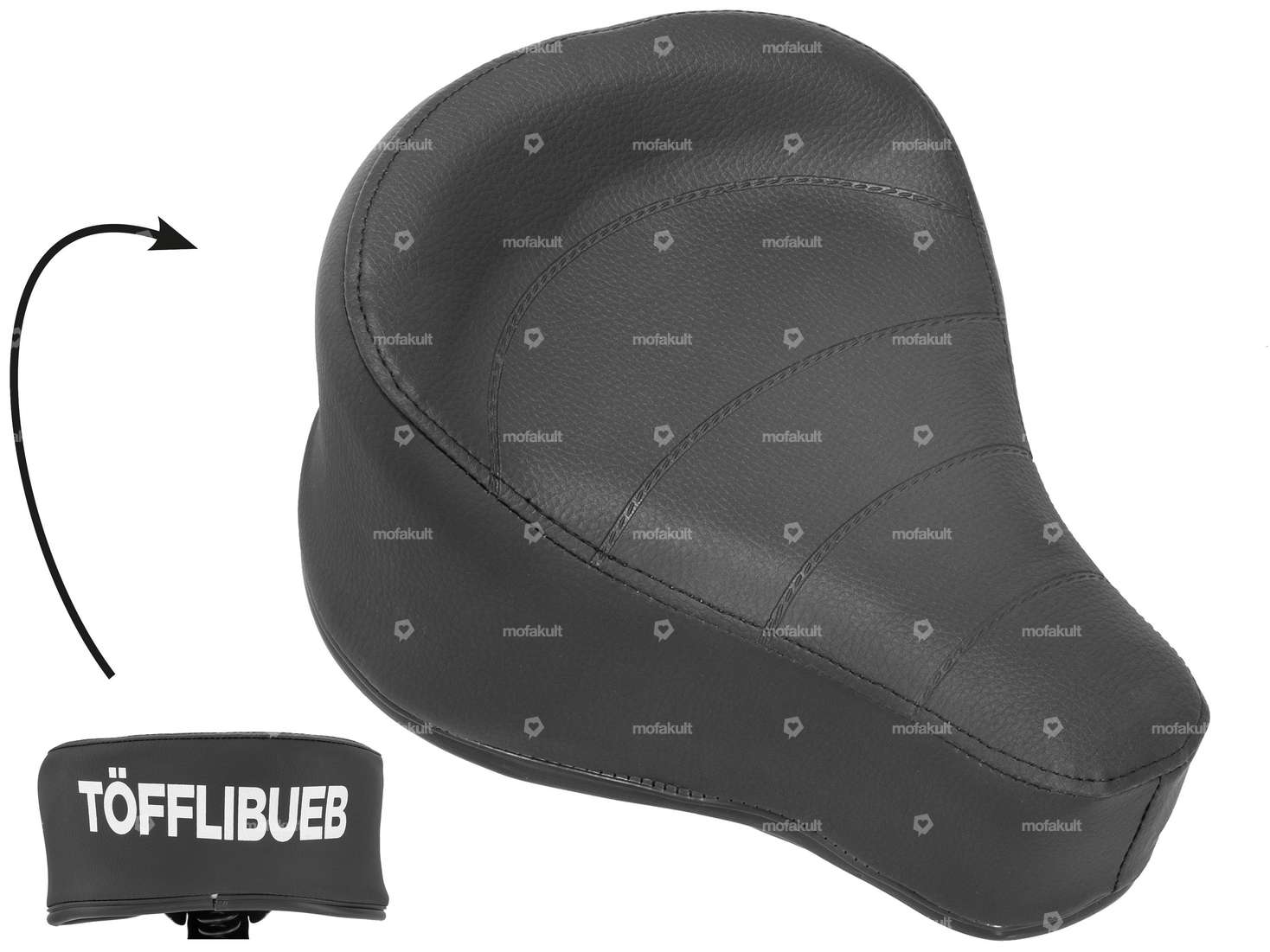 Selle "Töfflibueb" inscription noire Carousel Image 1