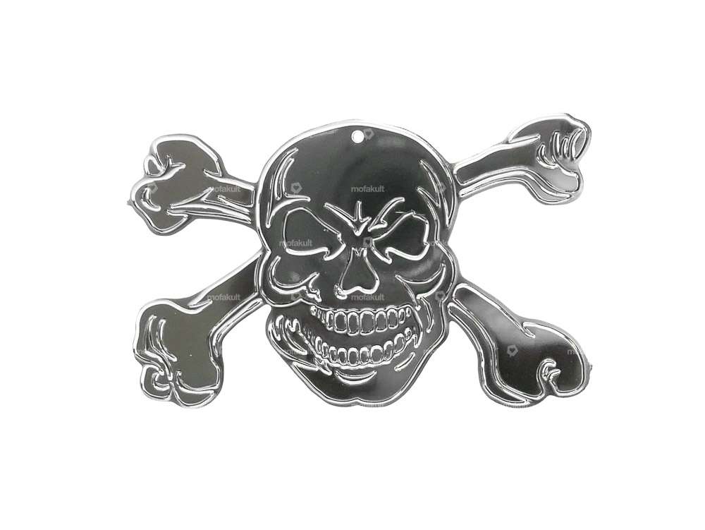 Autocollant "Skull" alu 65 x 40 mm Carousel Image 1