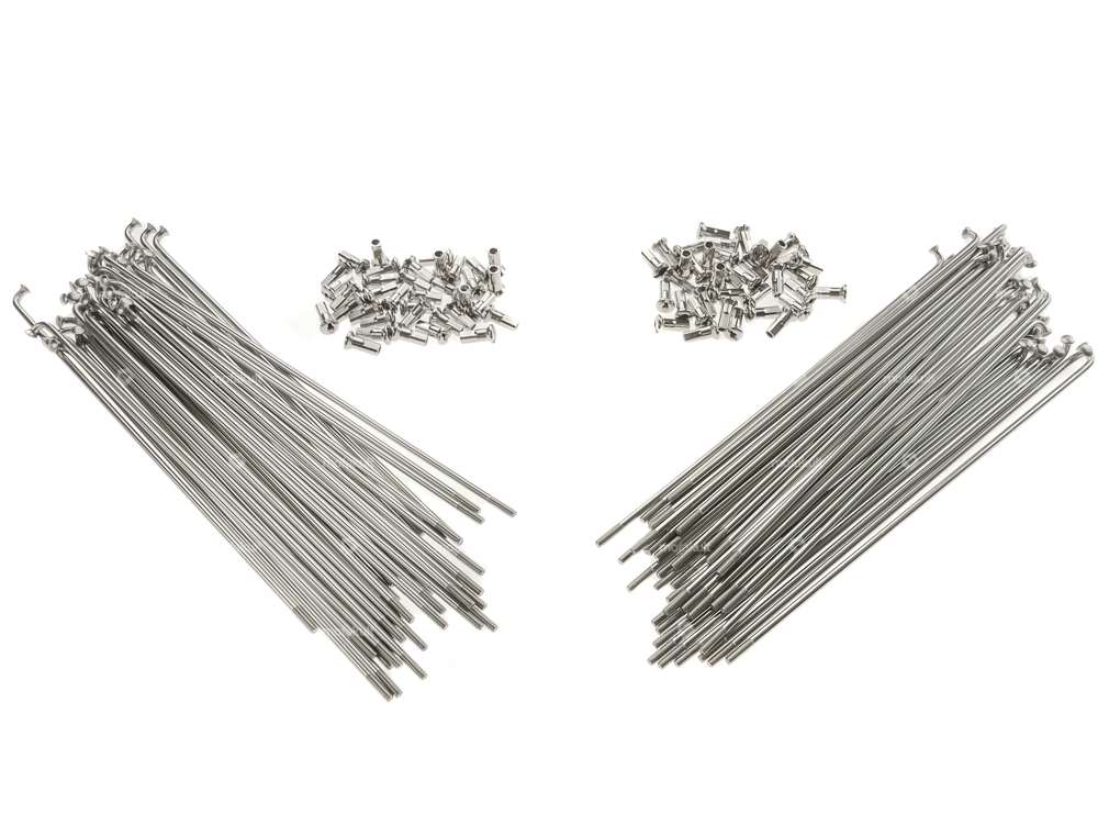 GPO 17" Jeu de rayons avec écrous (jante à rétropédalage HR90-moyeu) Inox Carousel Image 1