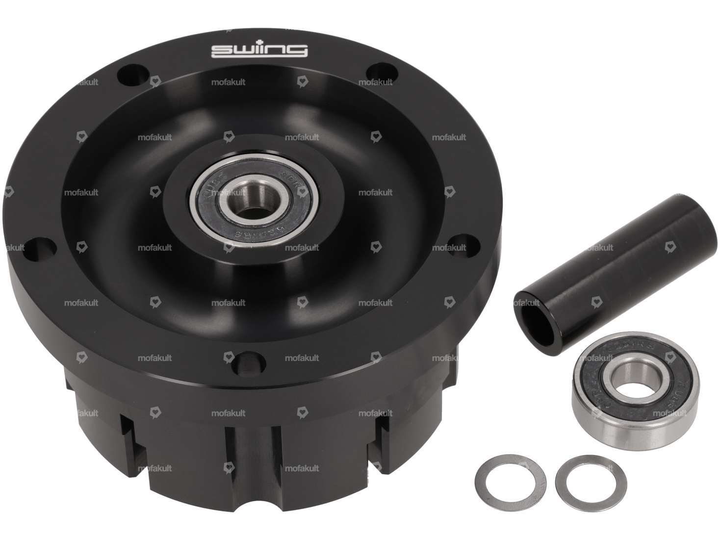 swiing® ingenious wheel hub disc brake cast wheel black | Piaggio Ciao Carousel Image 1