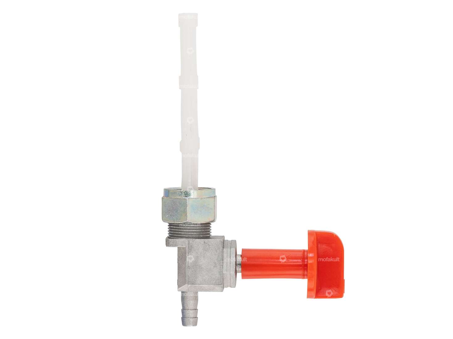 Robinet d'essence OMG vertical M16x1 (avec écrou) sortant par le bas Bouton rotatif rouge Carousel Image 1