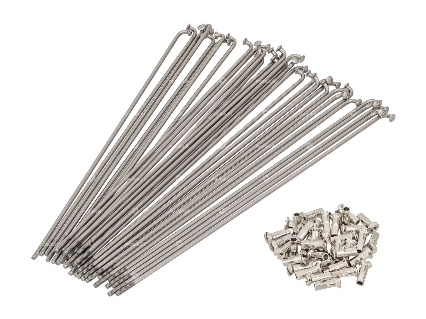 WWS 17" Jeu de rayons avec écrous (2.6 x 189 mm) Inox Carousel Image 1