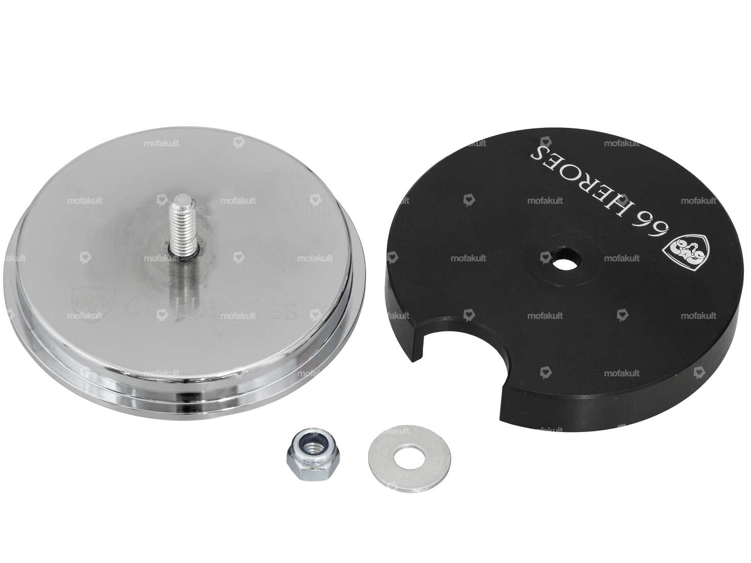 66HEROES speedometer bezel Ø 48 mm chrome Carousel Image 2