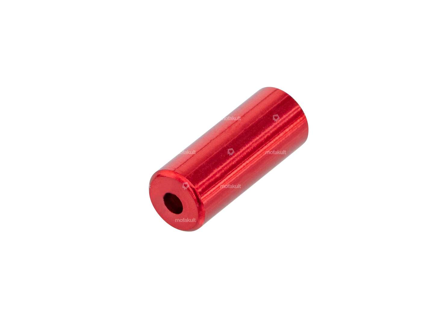 Embout de câble 5 mm aluminium anodisé rouge Carousel Image 1