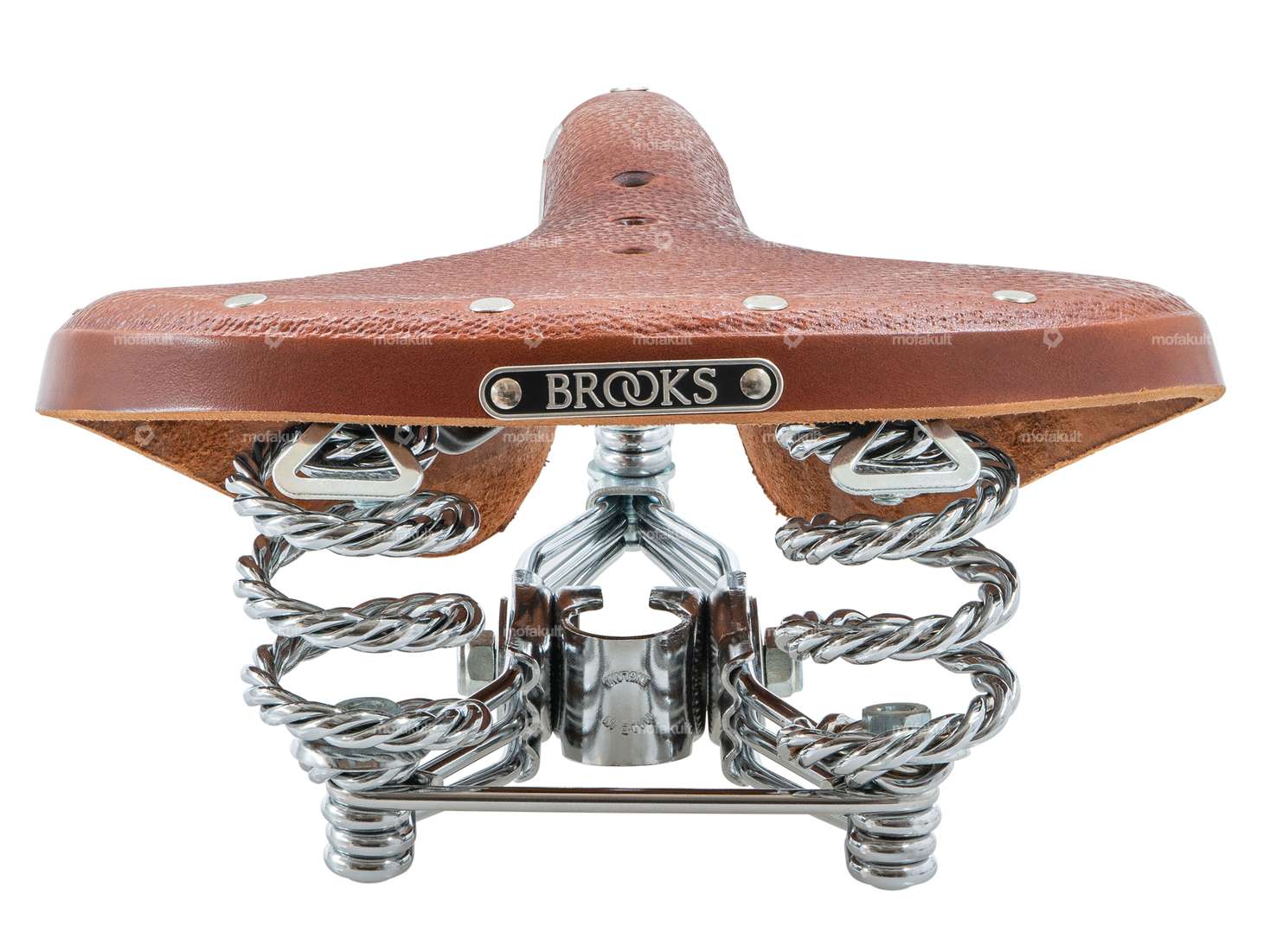 Selle BROOKS "Vintage" cuir à ressorts marron Carousel Image 2