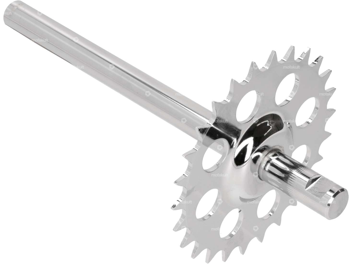 Pédalier avec couronne 26 dents chrome | Puch Maxi S, N Carousel Image 1