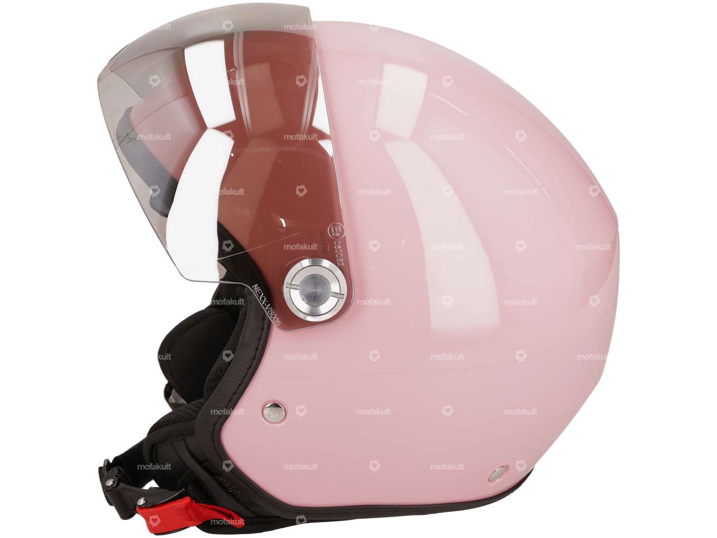 NEXX casque jet "Styler" rose brillant (XS-M) Carousel Image 2